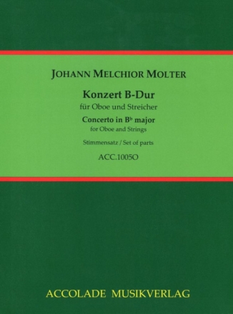 Molter, Johann Melchior, Oboenkonzert B-Dur Oboe, Orchester Streicher 4433