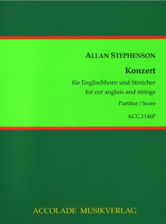 Stephenson, Allan, Konzert f�r Englischhorn und Streicher Englischhorn, Orchester Partitur