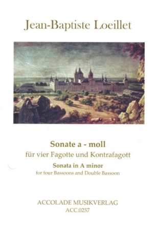 Loeillet de Gant, Jean-Baptiste, Sonate a-moll f�r 4 Fagotte und Kontrafagott 4 Fagotte, Kontrafagott Partitur & Stimmen
