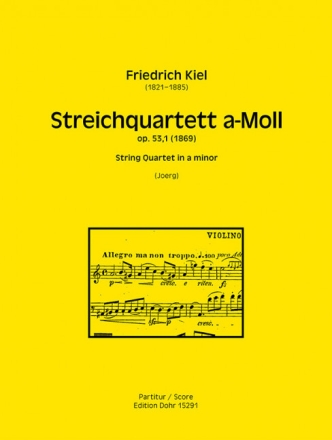 Streichquartett a-Moll op. 53/1 (1869) f�r Streichquartett Partitur