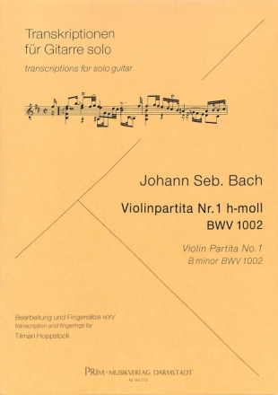 Violinpartita h-Moll Nr.1 BWV1002 f�r Gitarre