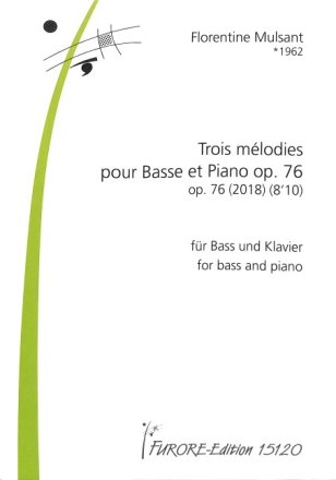 Trois m�lodies op.76 pour basse et piano
