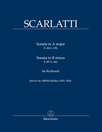 Zwei Sonaten f�r Klavier (Clavier) K 182 (L 139), K 497 (L 146) Klavier Spielpartitur, Sammelband