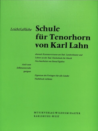 Leichtfa�liche Schule f�r Tenorhorn 