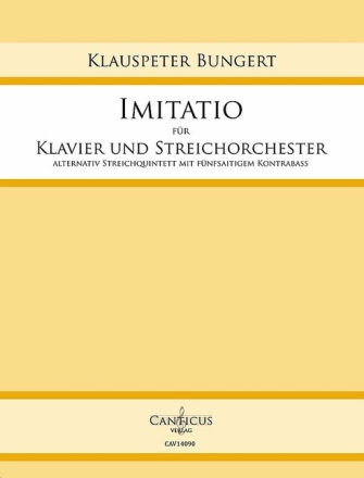 Imitatio f�r Klavier und Streichorchester Partitur und Stimmen