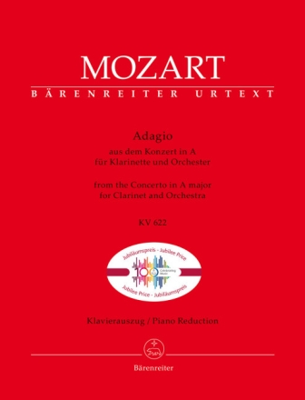 Adagio KV 622 f�r Klarinette und Orchester Klavierauszug