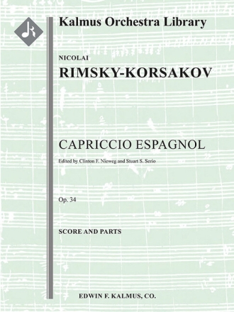 Capriccio Espagnol,op 34 for orchestra score and parts (Harmony+Str: 9-8-7-6-5)