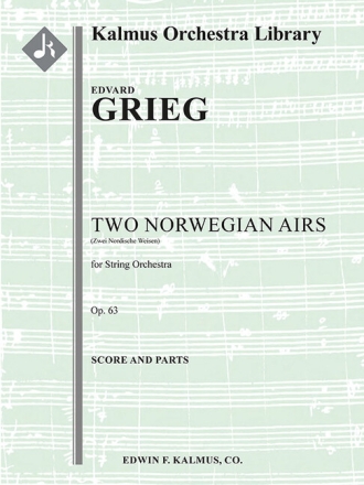 2 Norwegian Airs op. 63 for string orchestra score and parts