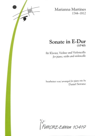 Sonate in E-Dur f�r Klavier, Violine und Violoncello Partitur und Stimmen
