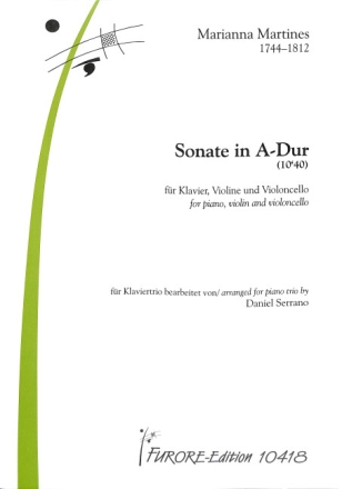 Sonate in A-Dur f�r Klavier, Violine und Violoncello Partitur und Stimmen