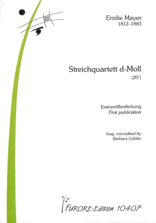 Streichquartett d-Moll f�r 2 Violinen, Viola und Violoncello Partitur und Stimmen