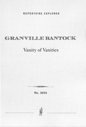 The Vanity of Vanities for mixed choir a cappella study score