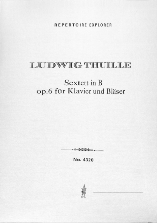 Sextet in Bb Op. 6 for Piano and Winds (score and parts) Chamber Music with Piano Set Score & Parts