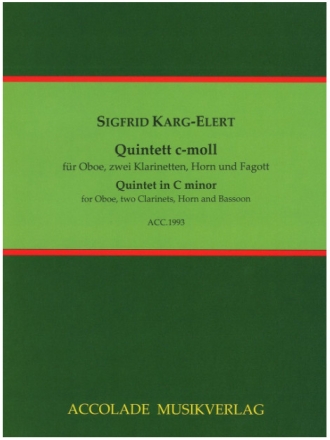 Quintett c-moll op.30 f�r Oboe, 2 Klarinetten, Horn und Fagott Partitur und Stimmen