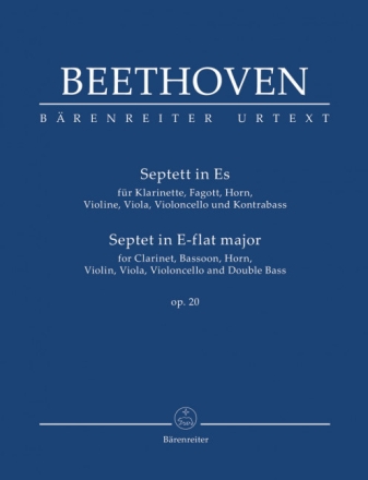 Septett in Es op.20 f�r Klarinette, Fagott, Horn, Violine, Viola, Violoncello und Kontrabass Studienpartitur