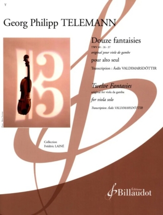 12 Fantaisies TWV40:26-37 pour alto seul
