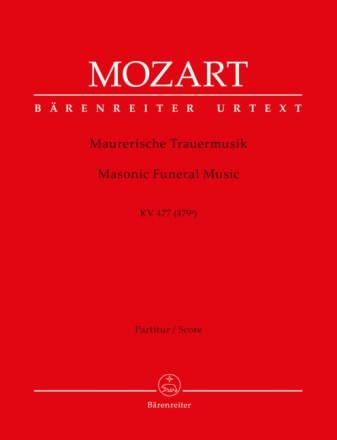 Maurerische Trauermusik KV 477 (479a) f�r Orchester Partitur