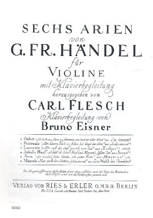 Jubals Harf f�r Violine und Klavier
