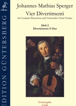 4 Divertimenti Band 2 (Divertimento F-Dur) f�r Cembalo/Pianoforte und Violoncello/Viola Partitur und Stimmen