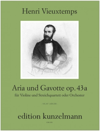 Aria und Gavotte D-Dur op.43a f�r Violine und Streichquartett oder Orchester Partitur und Stimmen