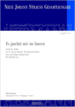 Der Karneval in Rom - Es jauchzt mir im Innern (Nr. 13) RV 502A/B/C-13.C Tenor und Orchester Klavierauszug