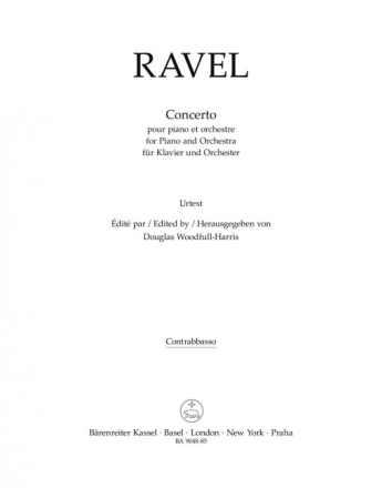Concerto f�r Klavier und Orchester f�r Klavier und Orchester Stimme, Urtextausgabe