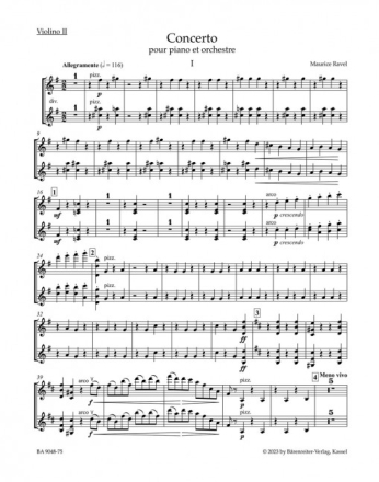 Concerto f�r Klavier und Orchester f�r Klavier und Orchester Stimme, Urtextausgabe