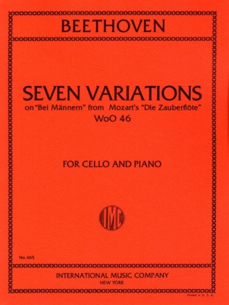 7 Variations on 'Bei M�nnern' from Mozart's 'Magic Flute' for cello and piano
