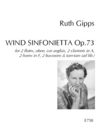 Wind Sinfonietta for 2 flutes,oboe, cor anglais, 2 clar in A, 2 horns, 2 bassons and tam-tam (ad lib.) score and parts