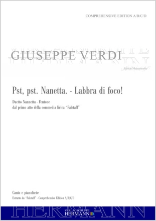 Falstaff - Pst, pst. Nanetta. - Labbra di foco! (atto primo) Tenor, Sopran und Orchester Klavierauszug