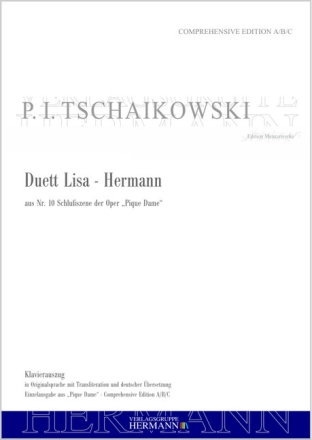 Pique Dame - Duett Lisa - Hermann (aus Nr. 10) Sopran, Tenor, Orchester Klavierauszug