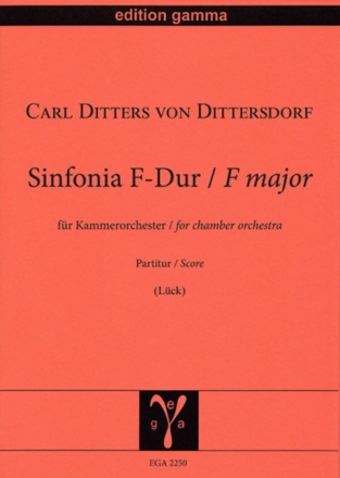 Sinfonia F-Dur / Partitur f�r Kammerorchester