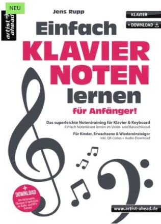 Einfach KLAVIERNOTEN lernen f�r Anf�nger! (+Download) f�r Klavier/ Keyboard