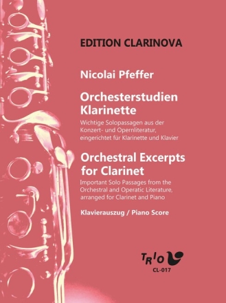 Orchesterstudien Klarinette f�r Klarinette und Klavier (dt/en)