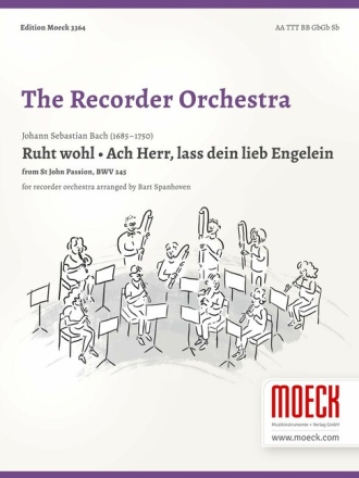 Ruht wohl - ach Herr, lass dein leib Engelein BWV 245 f�r Blockfl�tenorchester (AATTTBBGbGbSb) Partitur und Stimmen