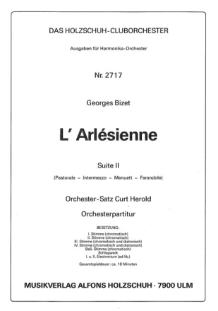 L'Arlesienne Suite Nr.2 f�r Harmonika- (Akkordeon-)orchester Partitur
