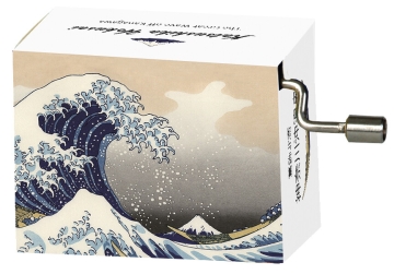 Spieluhr Beethoven / Elise Motiv Hokusai / Welle Spieluhr in Motivschachtel