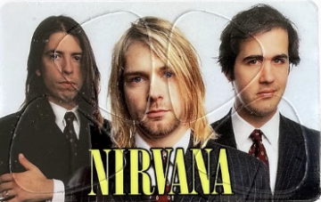 Pikcard with 4 Pics - Nirvana   Karte mit 4 Plektren