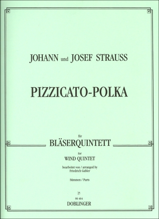 Pizzicato-Polka f�r Fl�te, Oboe, klarinette, Horn und Fagott Stimmen