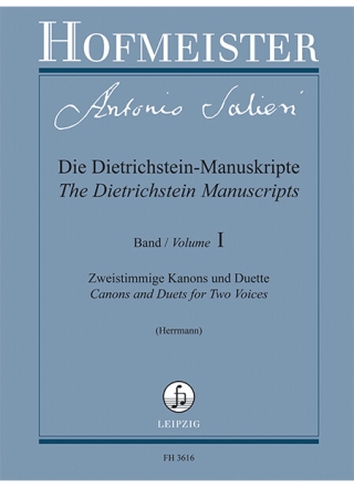 Die Dietrichstein-Manuskripte Vol. 1: Zweistimmige Kanons und Duette Gesang
