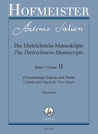 Die Dietrichstein-Manuskripte 2 Zweistimmige Kanons und Duette