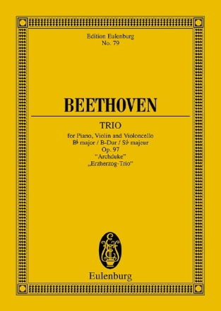 Trio B-Dur op.97 f�r Violine, Violoncello und Klavier Studienpartitur