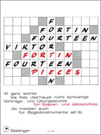 Fortin pieces f�r Sopran- und Altblockfl�te