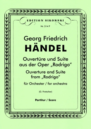 Ouvert�re und Suite aus der Oper Rodrigo f�r Violine und Orchester Partitur
