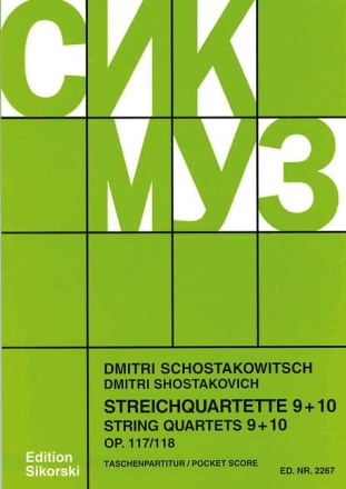 Streichquartette 9 + 10 op. 117 und 118