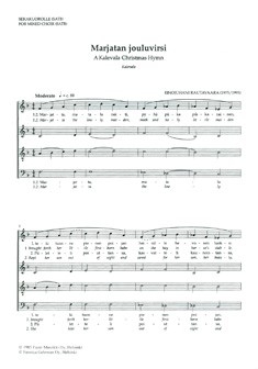 Marjatan jouluvirsi / A Kalevala Christman Hymn