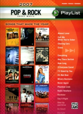 2007 Pop & Rock Playlist