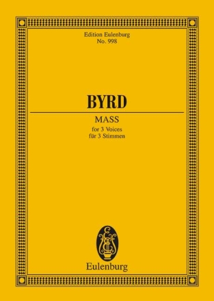 Mass f�r 3 Stimmen (STB) Studienpartitur
