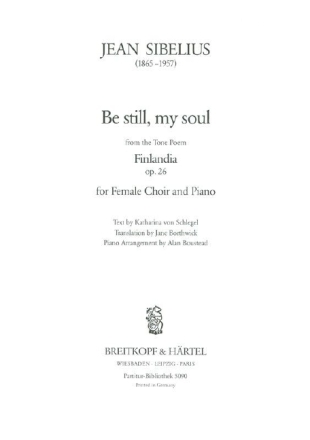 Be still, my soul