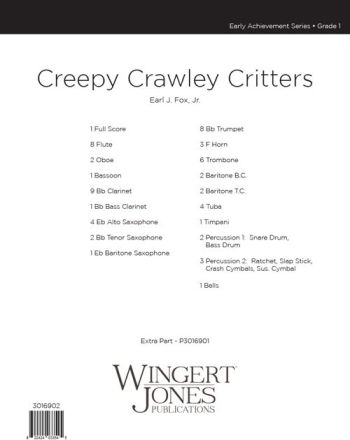 Creepy Crawley Critters - Full Score